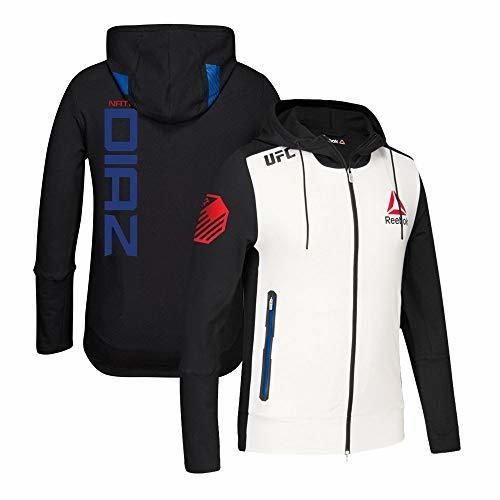 Reebok Nate Diaz UFC Fight Kit Full-Zip Official Black Walkout Hoodie