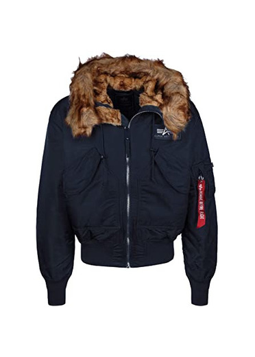 Chaqueta de plumas para hombre Alpha Industries con capucha Rep.-Blue L