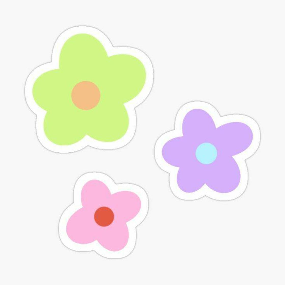 Moda Stiker- flores pastel