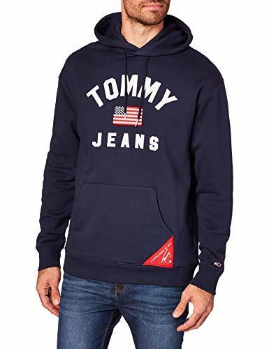 Social Tommy Hilfiger TJM Americana Hoodie Sudadera Deportiva, Azul