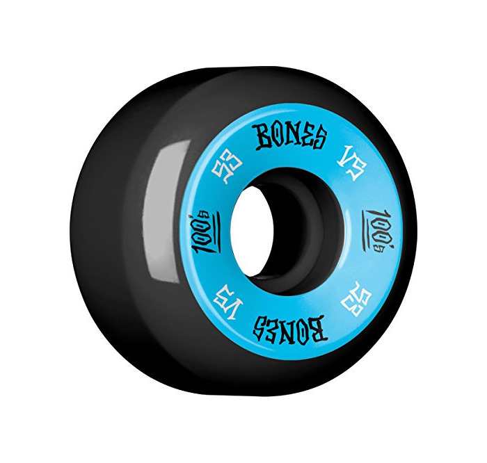 Product Bones Wheels Huesos Ruedas 100 's V5 53 x 34 Negro Juego de 4 Ruedas de Skate