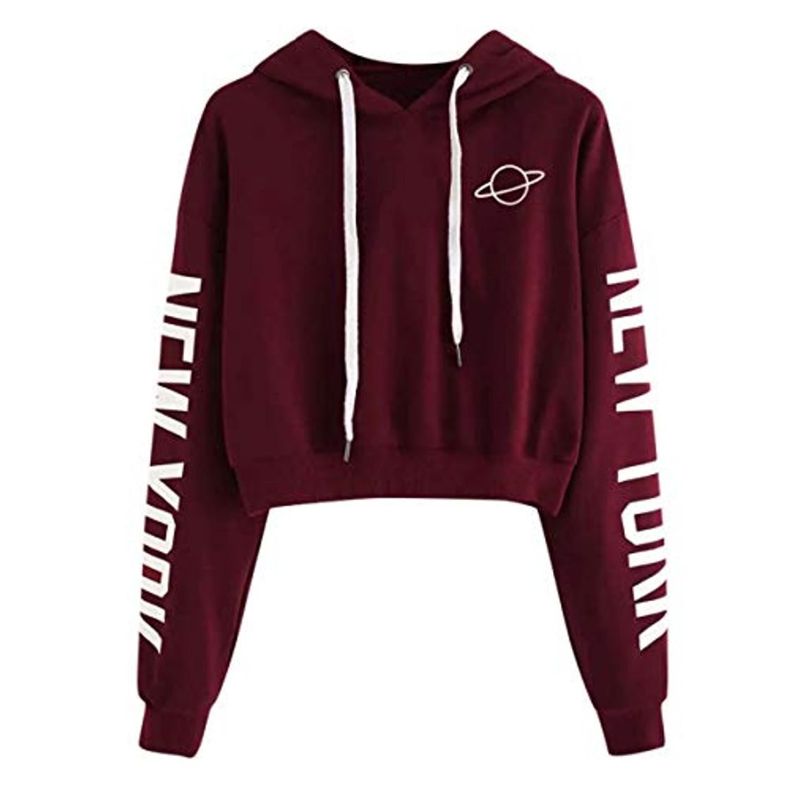 Producto Sweatshirts Women Long Sleeve Hoodie Pullovers Basic Hoodies Burgundy Tops Moletom Feminino