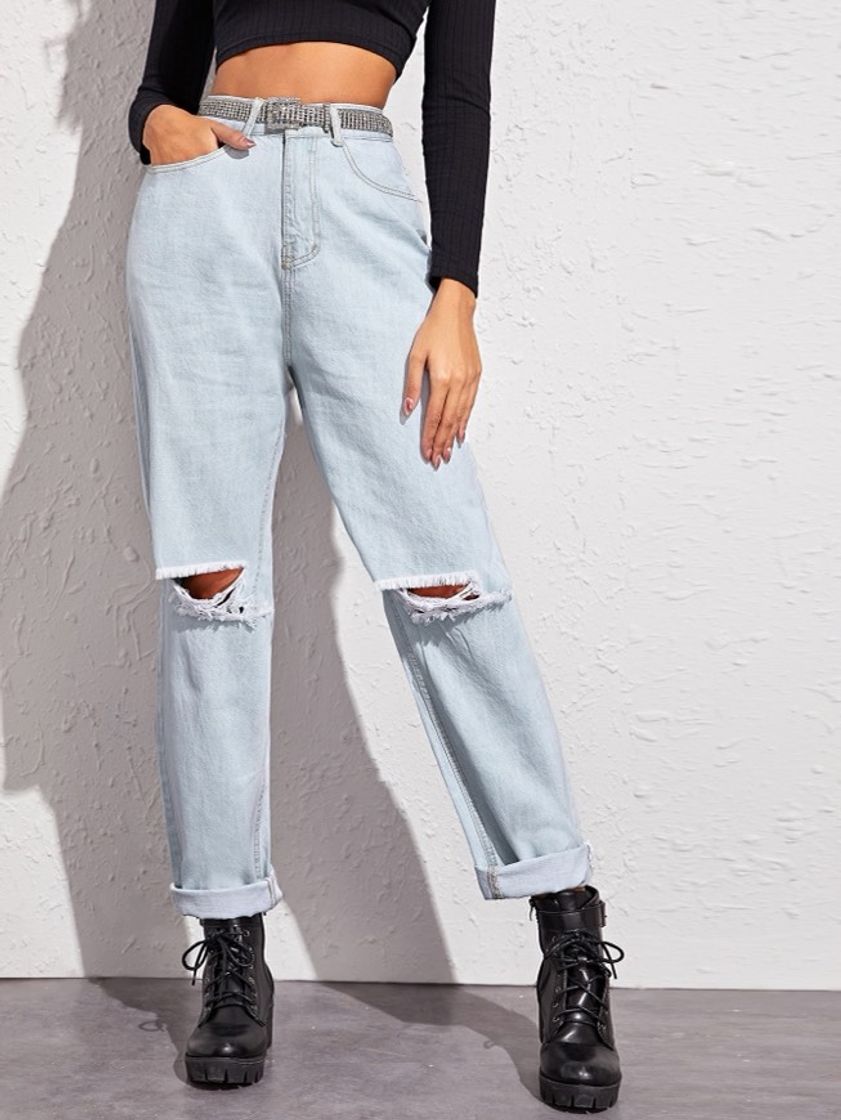 Fashion Calça mom jeans