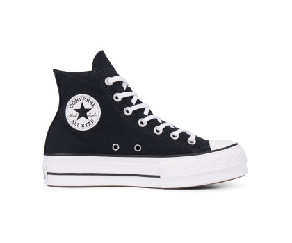 Social Converse Chuck Taylor CTAS Lift Hi, Zapatillas para Mujer, Negro