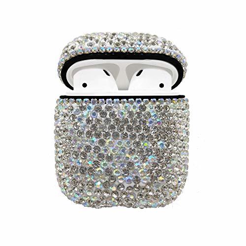 Electronic Estuche de Rhinestone AirPods, Cubierta Protectora de Lujo de la Funda Protectora