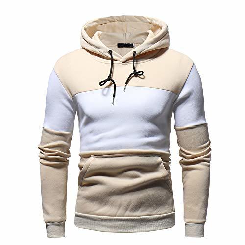 Products Hombres Sudadera con Capucha Casual Tops Deporte Blusa Manga Larga De Patchwork