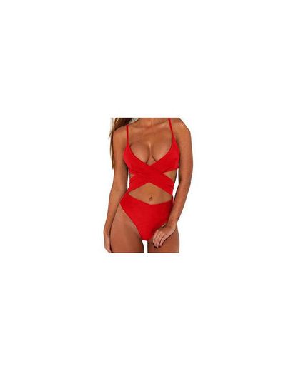 Swimsuit red push up sexy