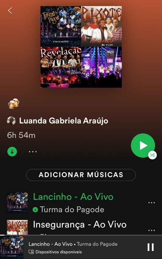 Playlist de samba🍻