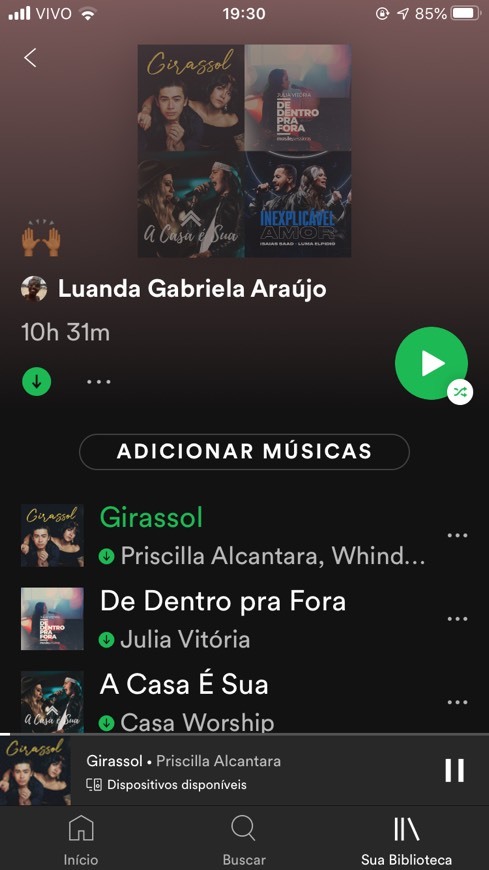 Playlist de louvor 🙌🏾❤️