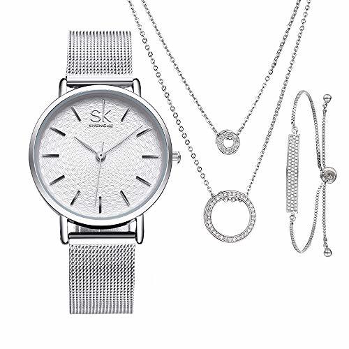 Product SHENGKE 3pcs Watches Set Necklace Bracelet Jewelry Sets Exquisite Gifts for Women