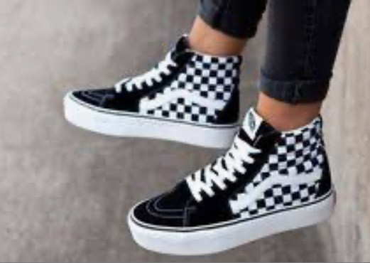 Fashion Vans Sk8 Hi Platform Calzado Checkerboard