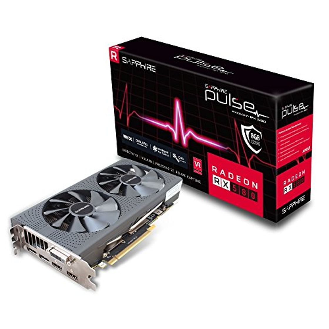 Social Sapphire Pulse Radeon RX 580 8GD5 - Tarjeta gráfica