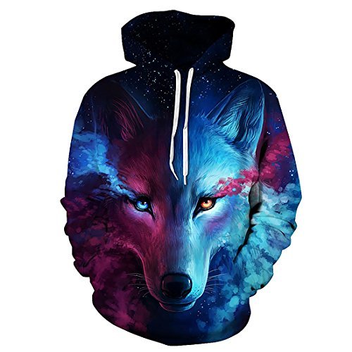 Moda Hombre Unisex 3D Impreso Arte Suéter Cuello Redondo Sudadera con Capucha de