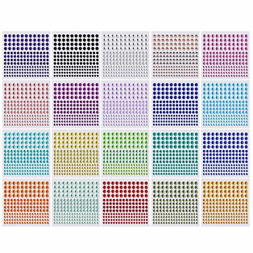 Social Pegatinas de Diamantes de Imitación Joyas Adhesivas Joya de Cristal de Colores