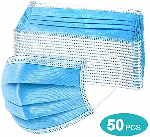 Social 50 PCS de máscaras de 3 capas