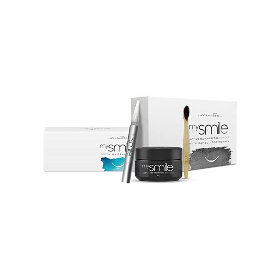 Product Set Blanqueamiento Dental Carbón Activo mysmile - Lápiz Blanqueador Instantáneo y Carbón