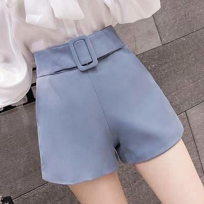 LIJINCHENG-Shorts Pantalones Cortos de Cintura Alta de Las señoras de Las Mujeres