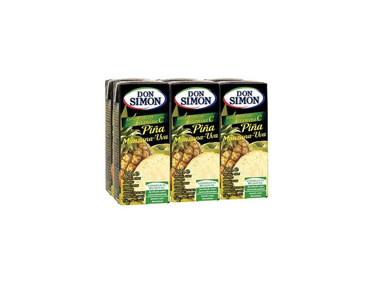 Social Don Simon Zumo de Piña, Manzana y Uva - Pack de 6