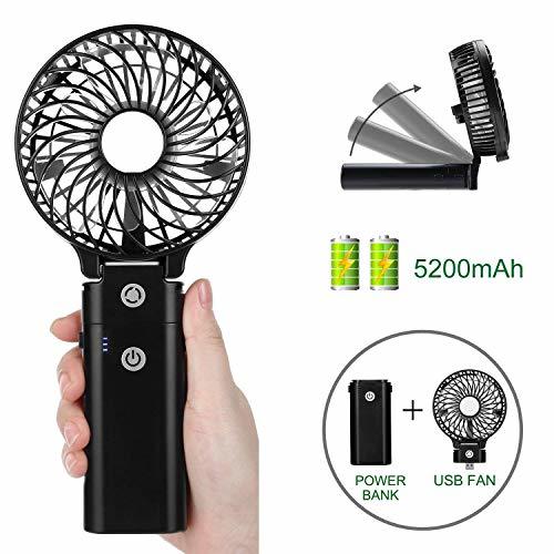 Social COMLIFE Mini Ventilador USB de Mano Portátil Plegable de Sobremesa con 5200mAh