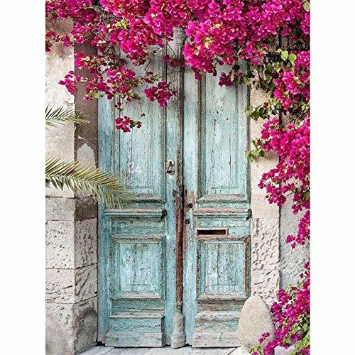 Social Fansi 1X DIY 5D Kits de Pintura de Diamantes Puerta de Flores
