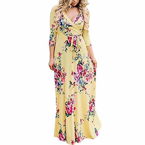 Place Lover-Beauty Vestido Mujer Largo Floral Print Casual para Fiesta Noche Elegante Top