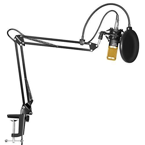 Neewer NW-800 Micrófono Condensador Profesional Estudio y NW-35 Micrófono Grabación Ajustable Suspensión