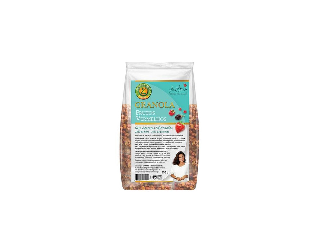 Productos Granola frutos vermelhos Cem porcento