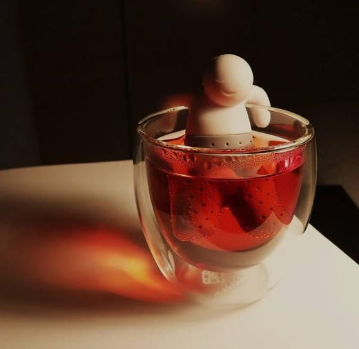 Caneca de vidro+Infusor de chá de Bonequinho MONCLOA TEA 