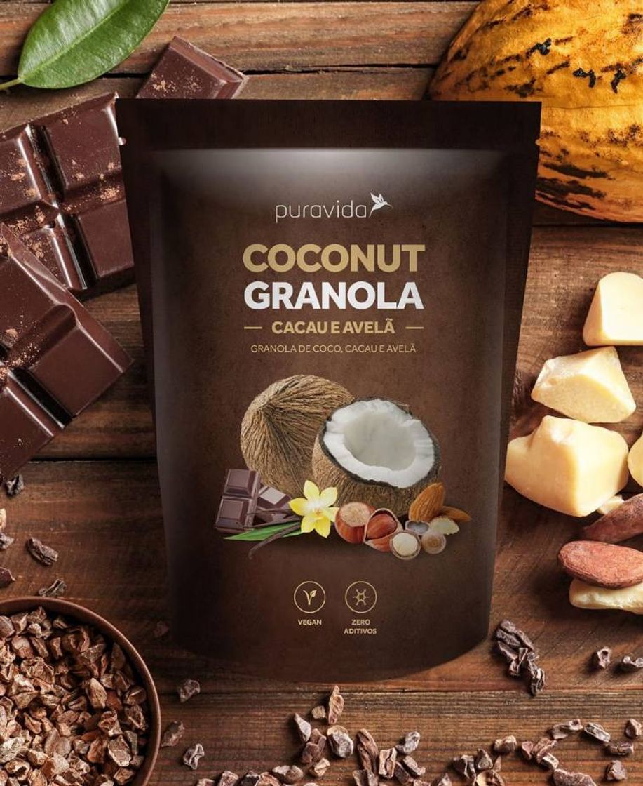 Productos Coconut Granola Cacau e Avelã 250g Pura Vida 