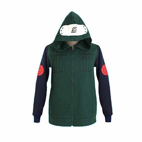 ULLAA Anime Naruto Hatake Kakashi Cosplay Disfraz Encapuchado Chaqueta Camisa De Entrenamiento