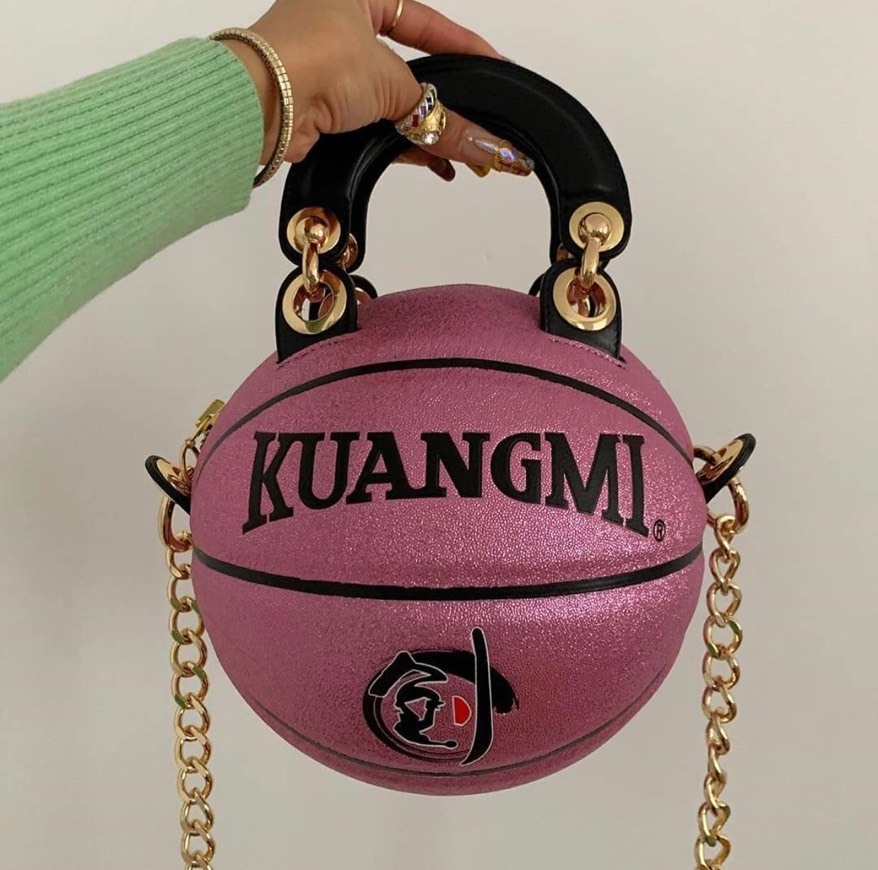 Moda •bolsa de basquetebol rosa.