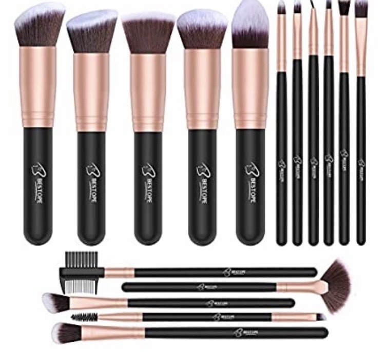 Set de brochas de maquillaje profesional BESTOPE 16 piezas Pinceles de maquillaje