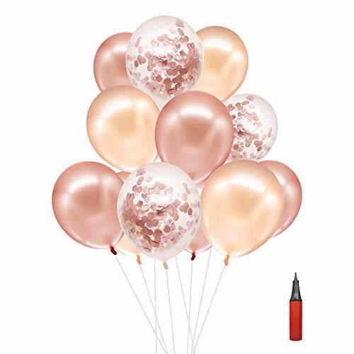 Product Rose Gold Balloons Set 50pcs Party Balloons with Pump Including Rose Gold