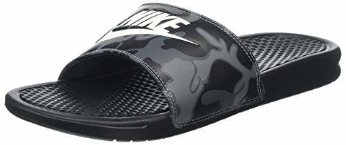 Social Nike Benassi JDI Print, Zapatos de Playa y Piscina para Hombre, Negro