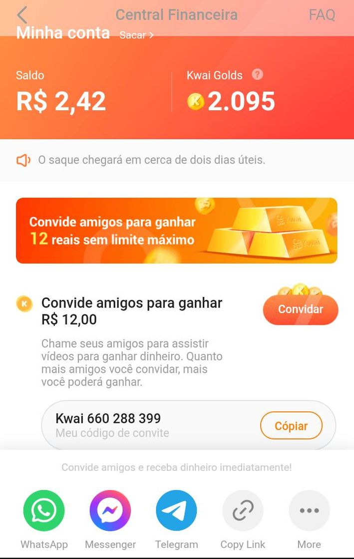 Moda App de ganhar dinheiro convidando amigos