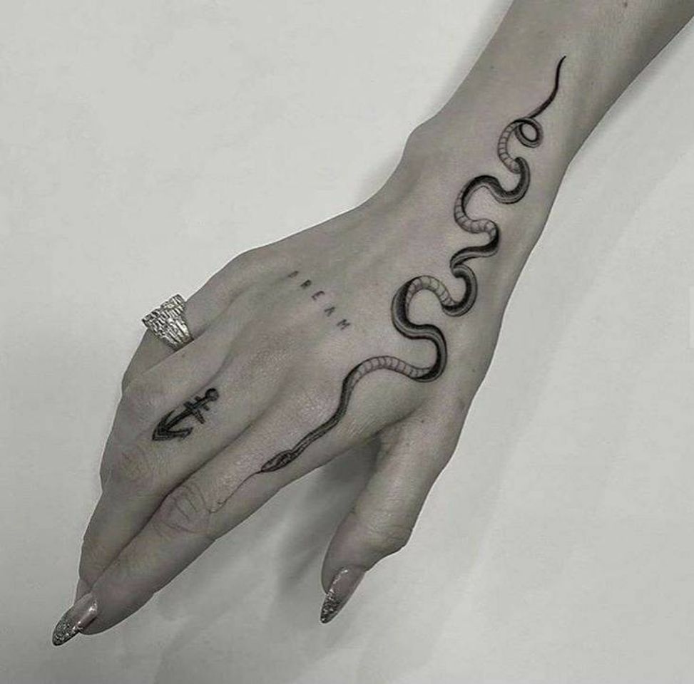 Fashion Snake Tattoo