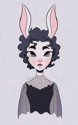 Black Bunny girl art