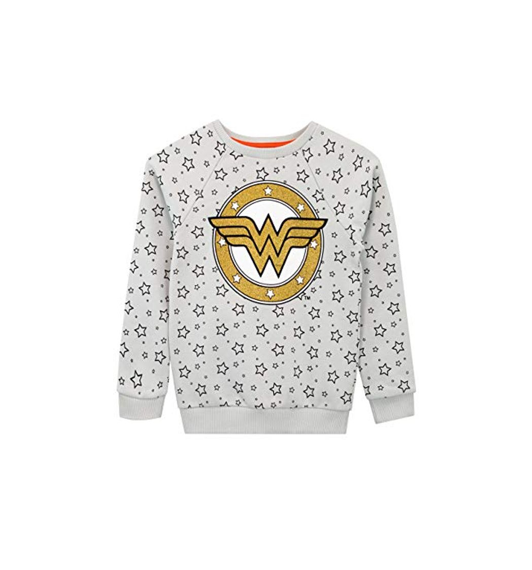 Social DC Comics Sudadera para niñas Wonder Woman Gris 3