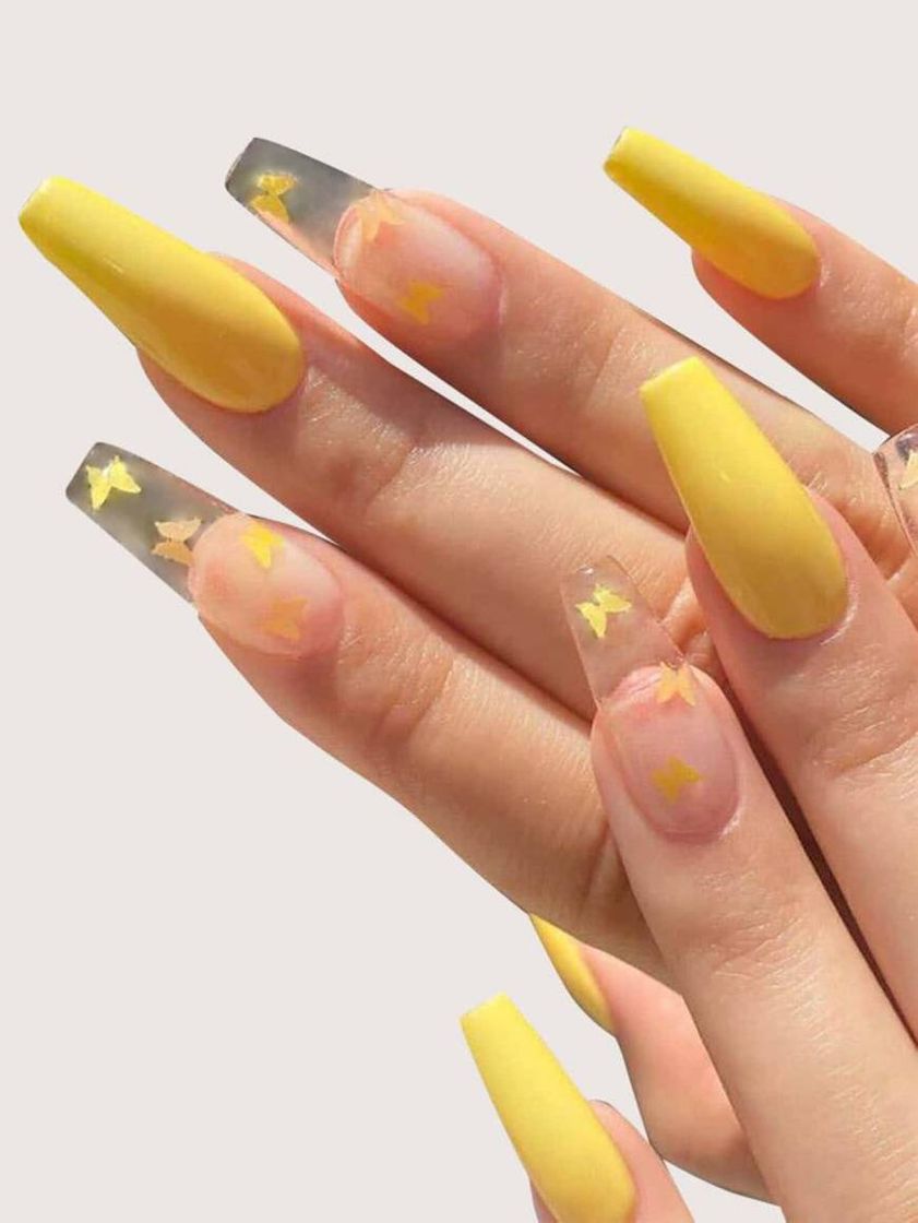 Fashion 24 unhas postiças e 1 pedaço de fita e 1 lima de unha