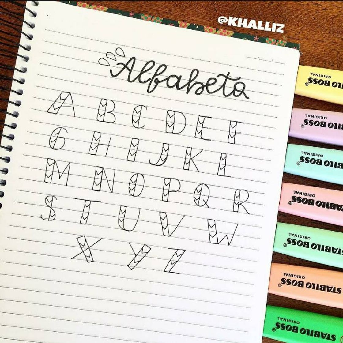 Fashion Alfabeto lettering