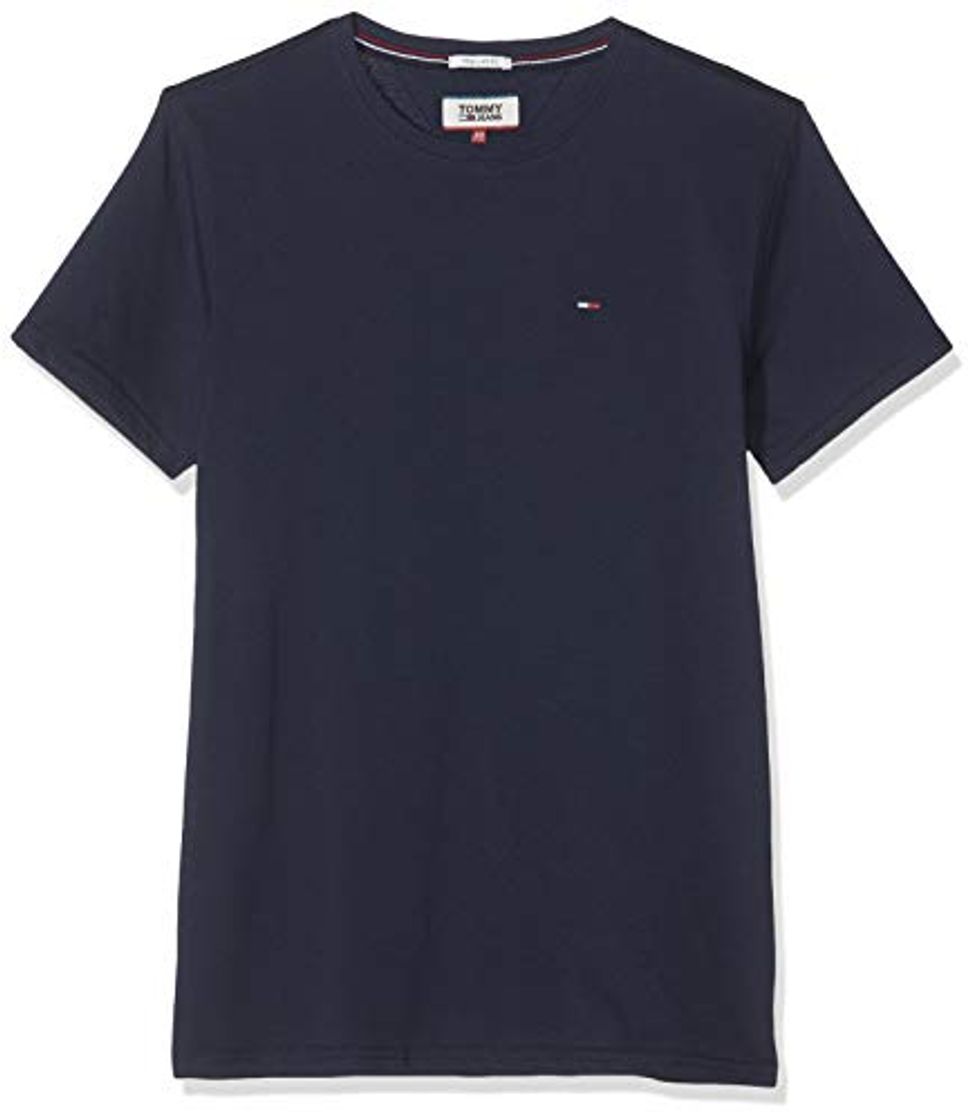 Moda Tommy Hilfiger Regular C Camiseta con Cuello Redondo, Azul