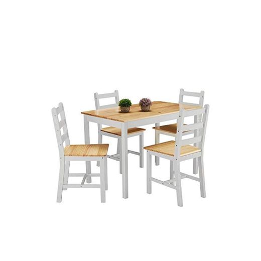 PanaCasa - Juegos de Mesa y 4 Sillas para Comedor Sala Cocina