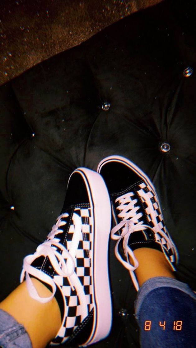 Moda checkered vans 