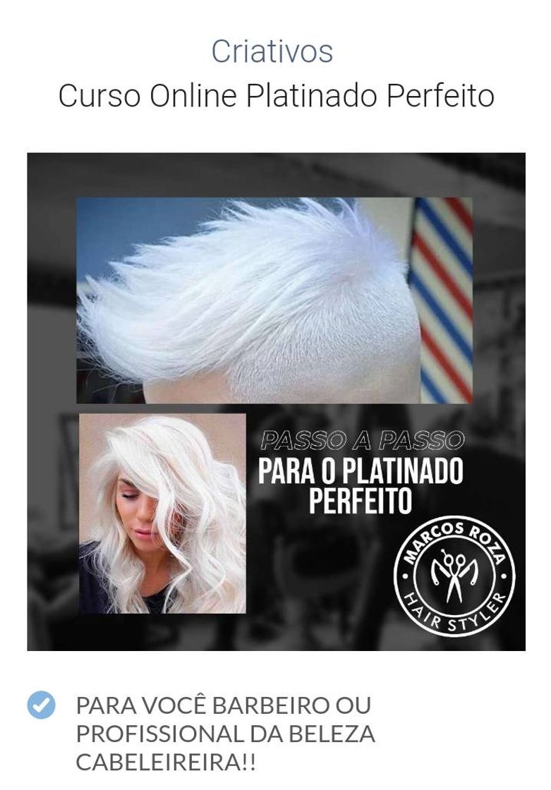 Moda Curso Online Platinado Perfeito