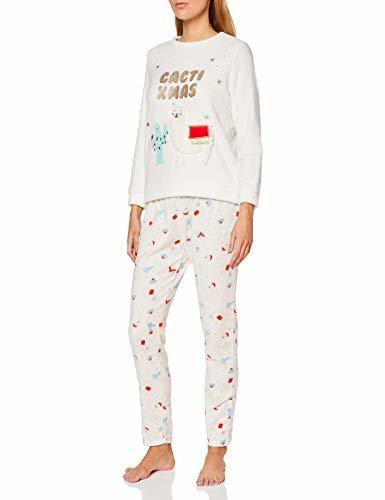 Producto Women's Secret Generic Funny GD Cactixmas PJ Conjuntos de Pijama, Marfil