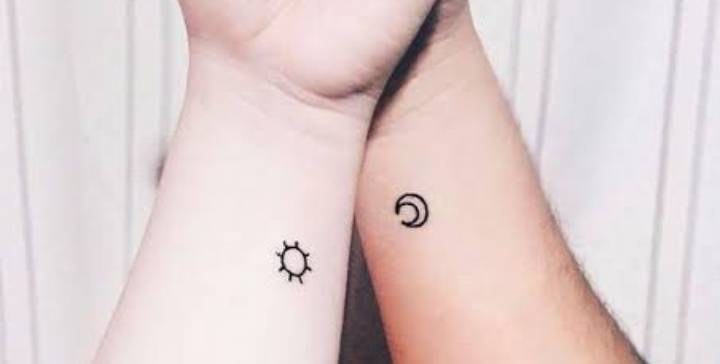 Tatuagem: sol e lua