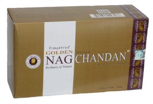 180 gms Box of GOLDEN NAG CHANDAN Masala Agarbathi Incense Sticks