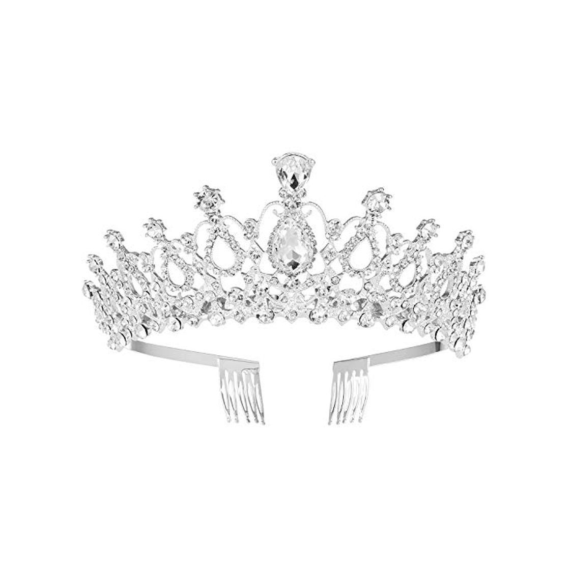 Social MaoXinTek Diadema Corona Tiara con Peine Hairband de Cristal Diamantes de imitación