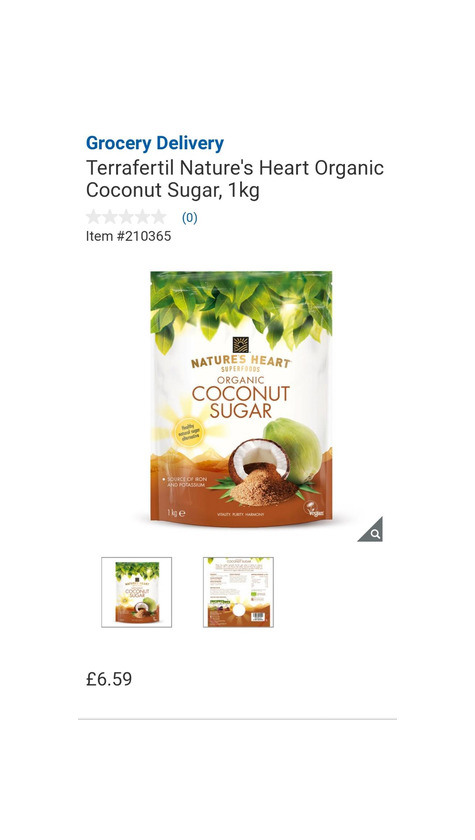 Producto Coconut sugar