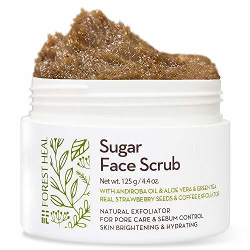 Productos [Bosque Heal] Azúcar Exfoliante Facial con , Andiroba Petróleo y real fresa